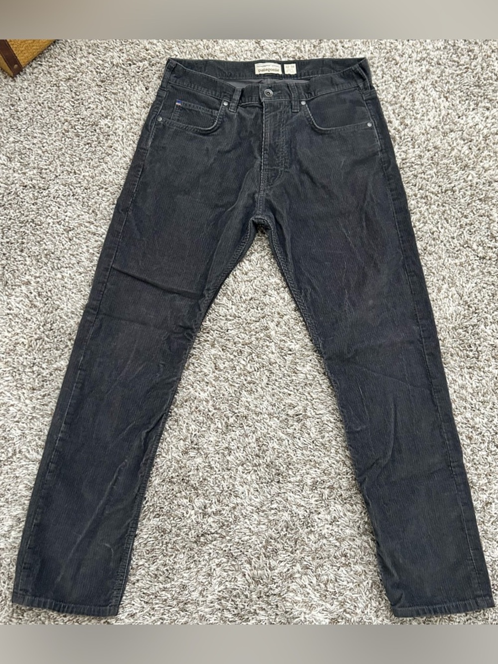 Patagonia Mens 32x30 Iron Clad Corduroy Pants Grey Straight Organic Cotton